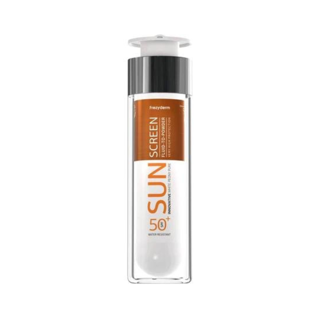 Солнцезащитный крем для лица Frezyderm Sun Screen Fluid-to-Powder SPF 50+, увлажняющий, 50 мл